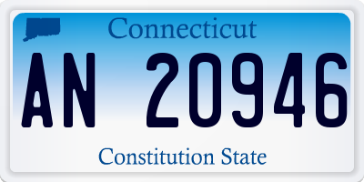 CT license plate AN20946