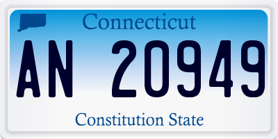 CT license plate AN20949