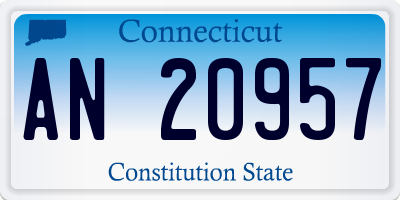 CT license plate AN20957