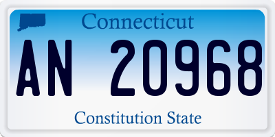 CT license plate AN20968