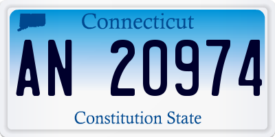 CT license plate AN20974
