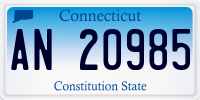 CT license plate AN20985