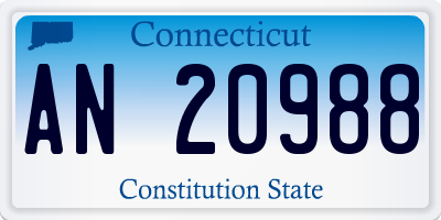 CT license plate AN20988