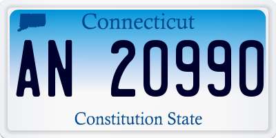CT license plate AN20990