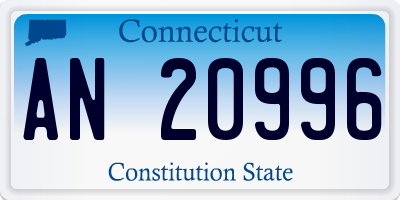 CT license plate AN20996
