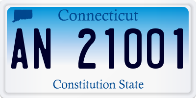 CT license plate AN21001