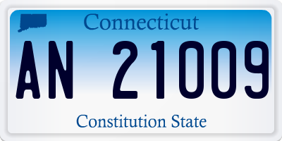 CT license plate AN21009