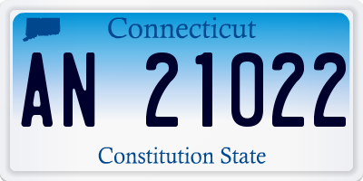 CT license plate AN21022