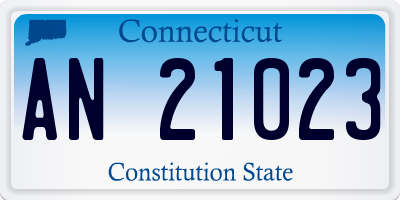 CT license plate AN21023