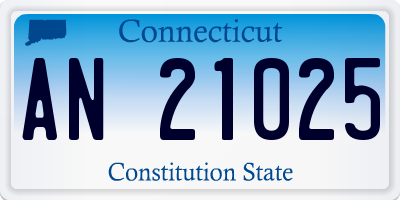 CT license plate AN21025