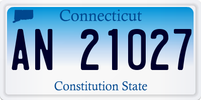 CT license plate AN21027