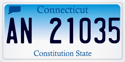 CT license plate AN21035
