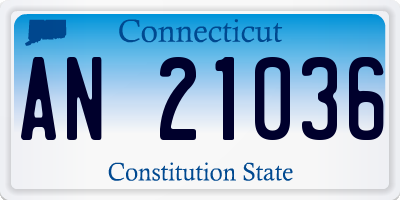 CT license plate AN21036