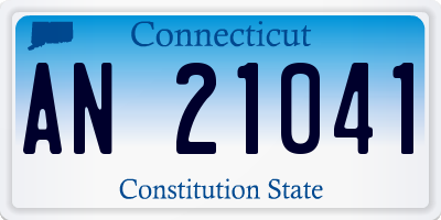 CT license plate AN21041