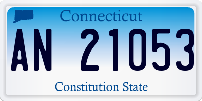 CT license plate AN21053