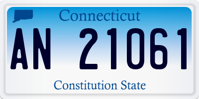 CT license plate AN21061