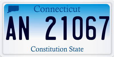CT license plate AN21067