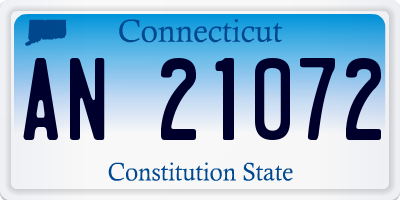 CT license plate AN21072
