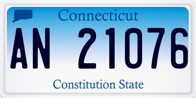 CT license plate AN21076