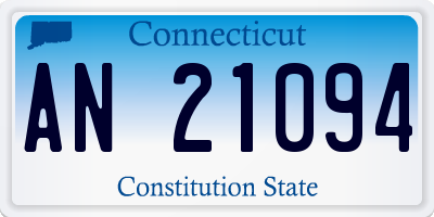 CT license plate AN21094