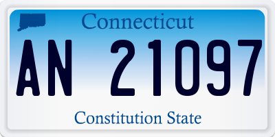 CT license plate AN21097