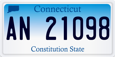 CT license plate AN21098