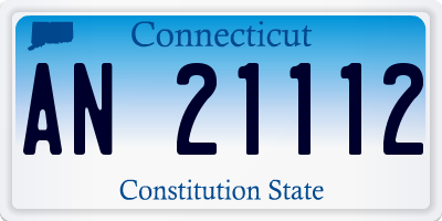CT license plate AN21112