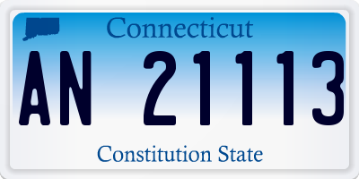 CT license plate AN21113
