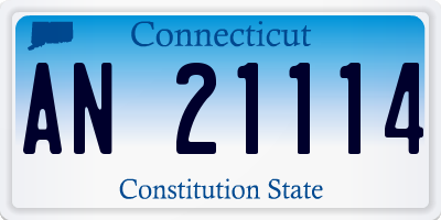 CT license plate AN21114