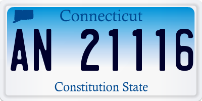 CT license plate AN21116