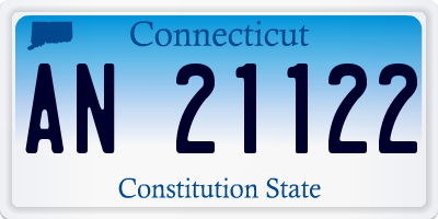 CT license plate AN21122