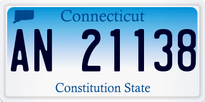 CT license plate AN21138