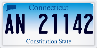 CT license plate AN21142