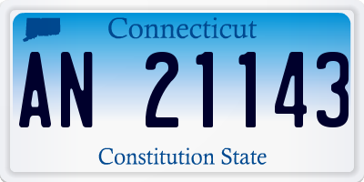 CT license plate AN21143