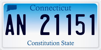 CT license plate AN21151