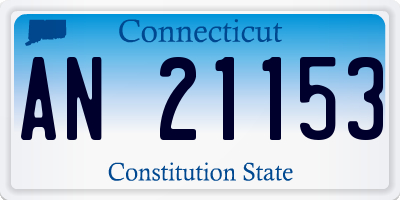 CT license plate AN21153