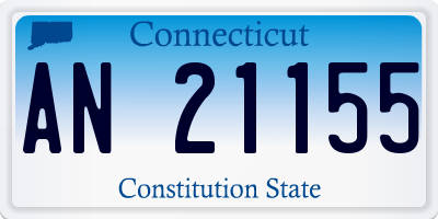 CT license plate AN21155