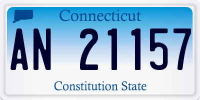 CT license plate AN21157