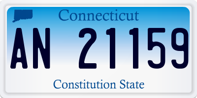 CT license plate AN21159