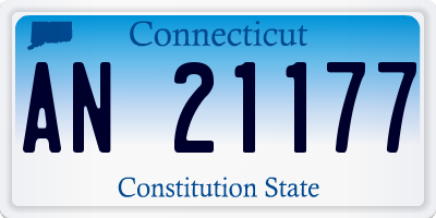 CT license plate AN21177