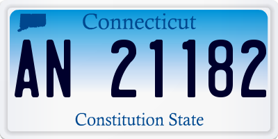 CT license plate AN21182
