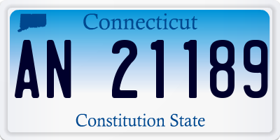 CT license plate AN21189