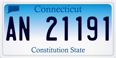 CT license plate AN21191