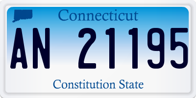 CT license plate AN21195