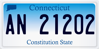 CT license plate AN21202