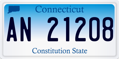 CT license plate AN21208