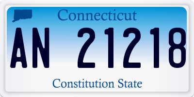 CT license plate AN21218