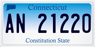 CT license plate AN21220