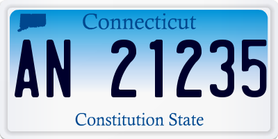 CT license plate AN21235