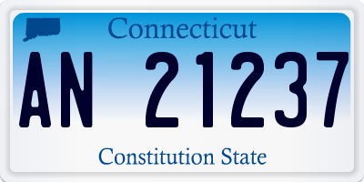 CT license plate AN21237